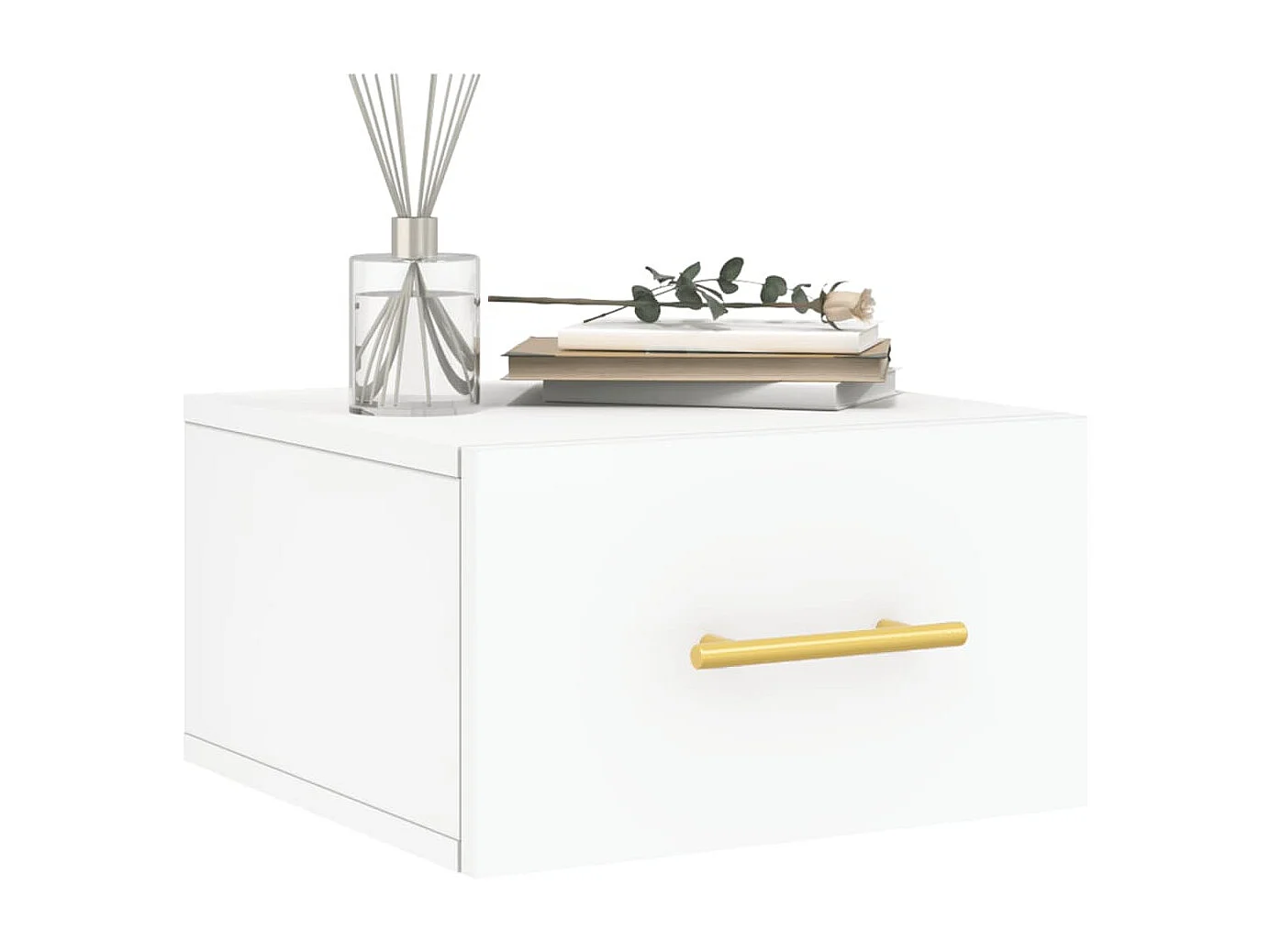 Nylo  Table de chevet murale blanc 35x35x20 cm