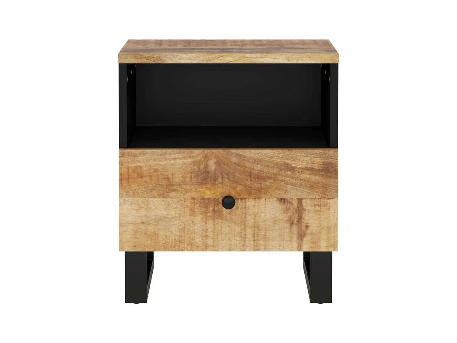 Renlar  Table de chevet Bois de manguier solide et bois d'ingénierie