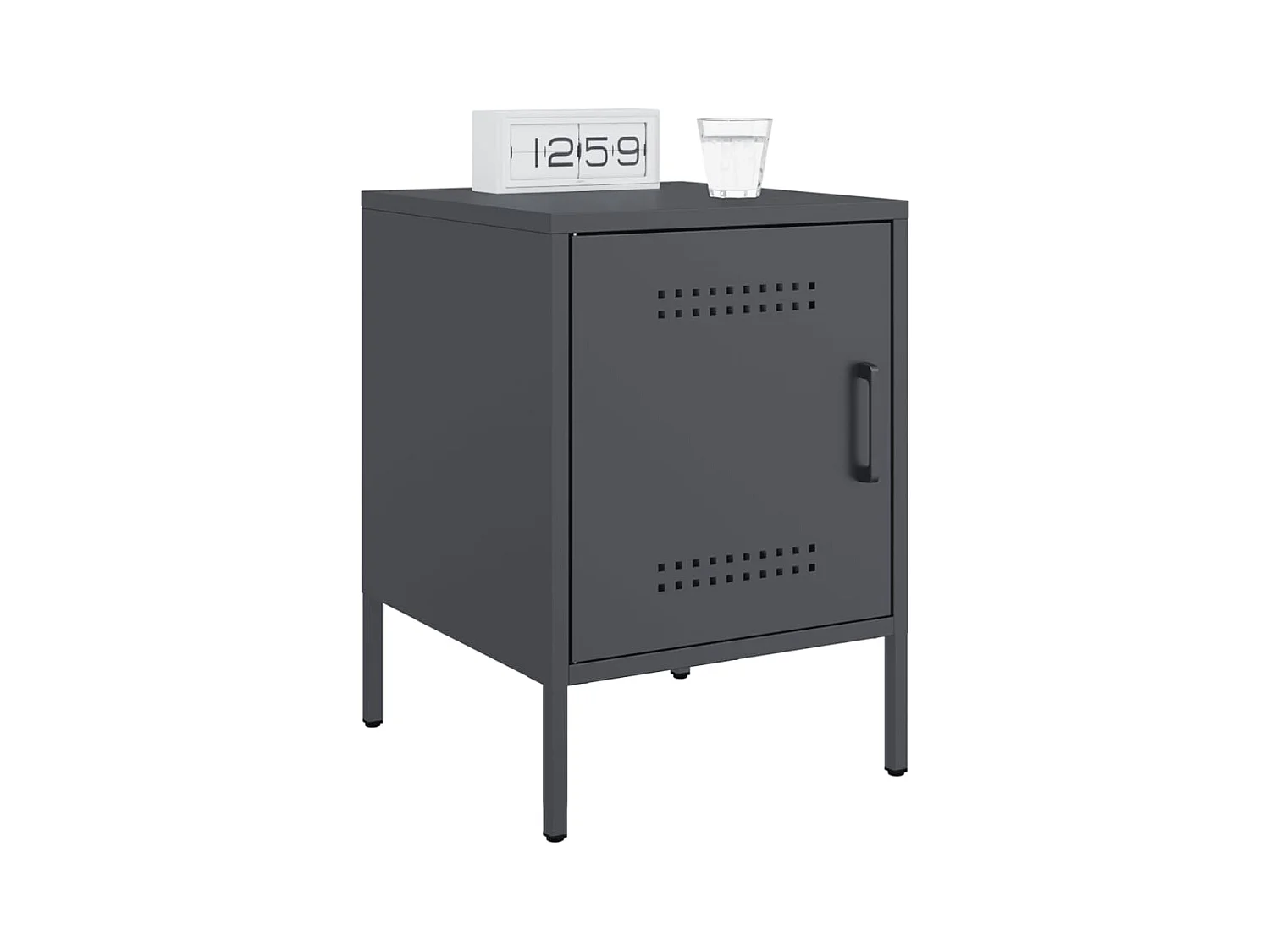 Adam Scott  Tables de chevet 2 pcs anthracite 36x39x50,5 cm acier