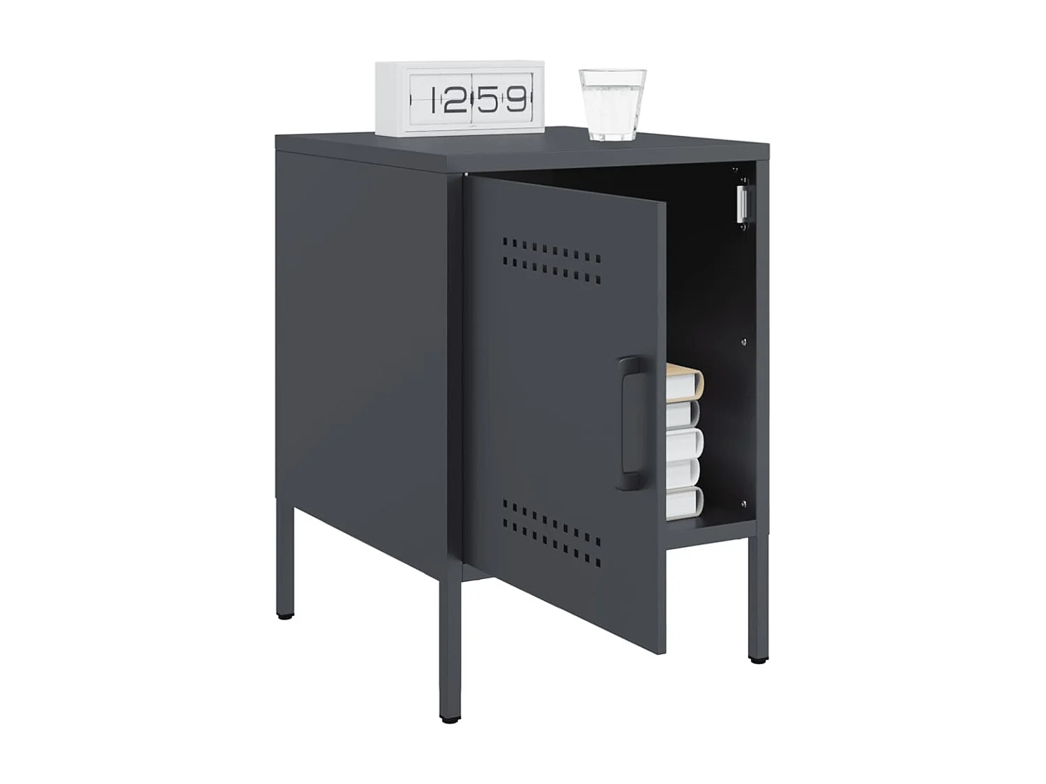 Adam Scott  Tables de chevet 2 pcs anthracite 36x39x50,5 cm acier