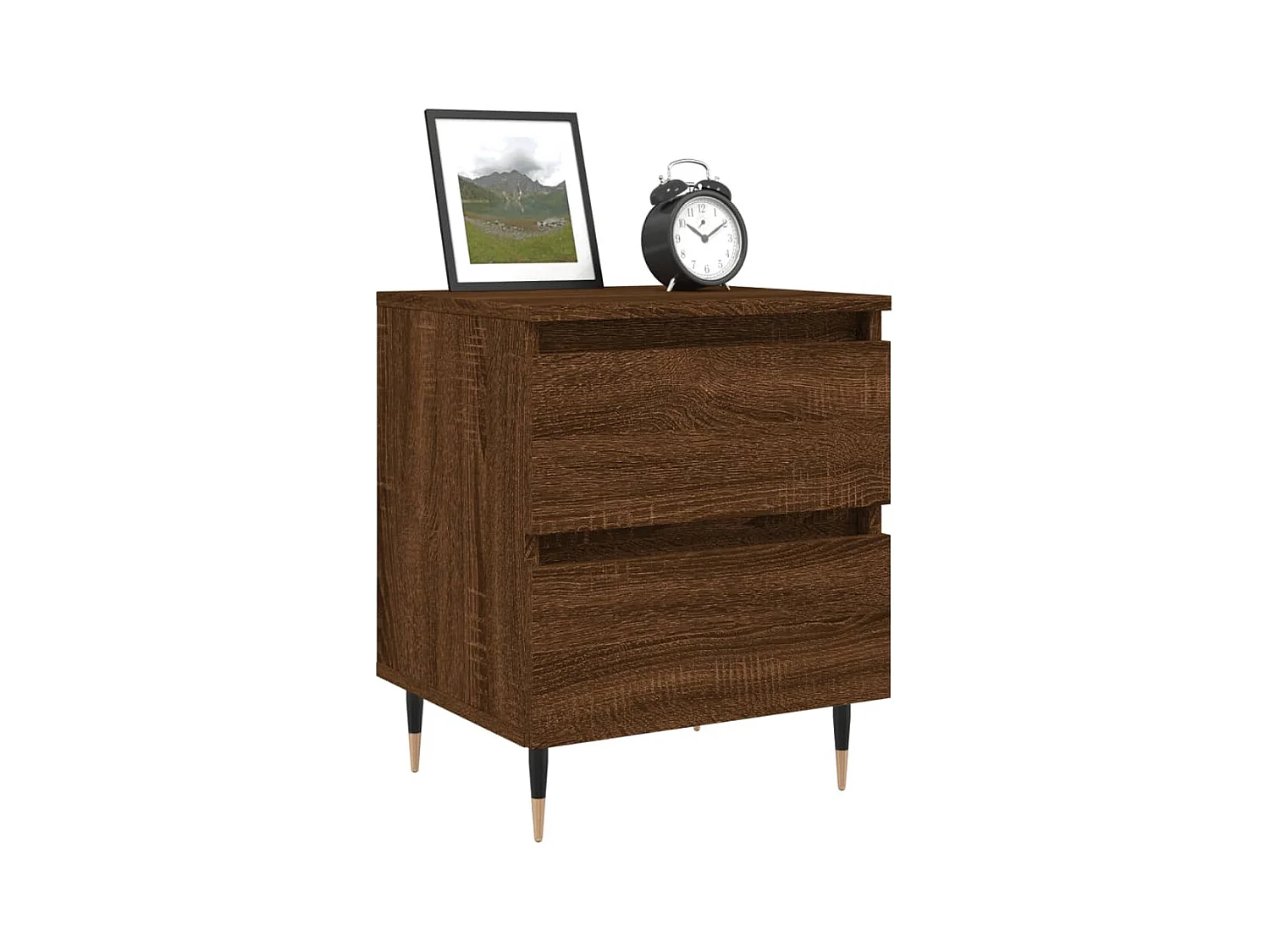 Tjeerd-Jan  Table de chevet chêne marron 40x35x50 cm bois d’ingénierie