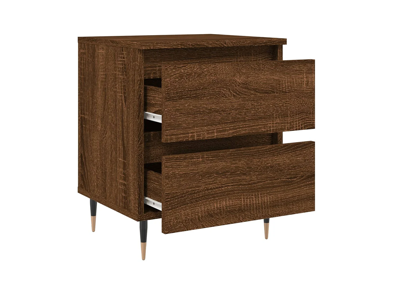 Tjeerd-Jan  Table de chevet chêne marron 40x35x50 cm bois d’ingénierie