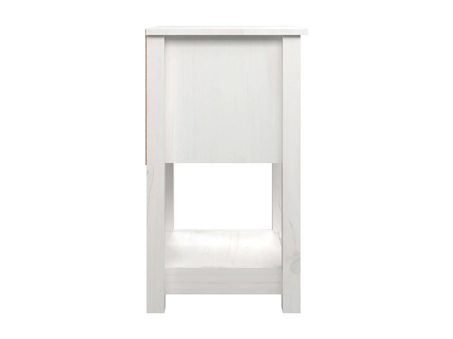 Fourmies  Comodini 2 pz Bianca 40x35x61,5 cm in Legno Massello di Pino