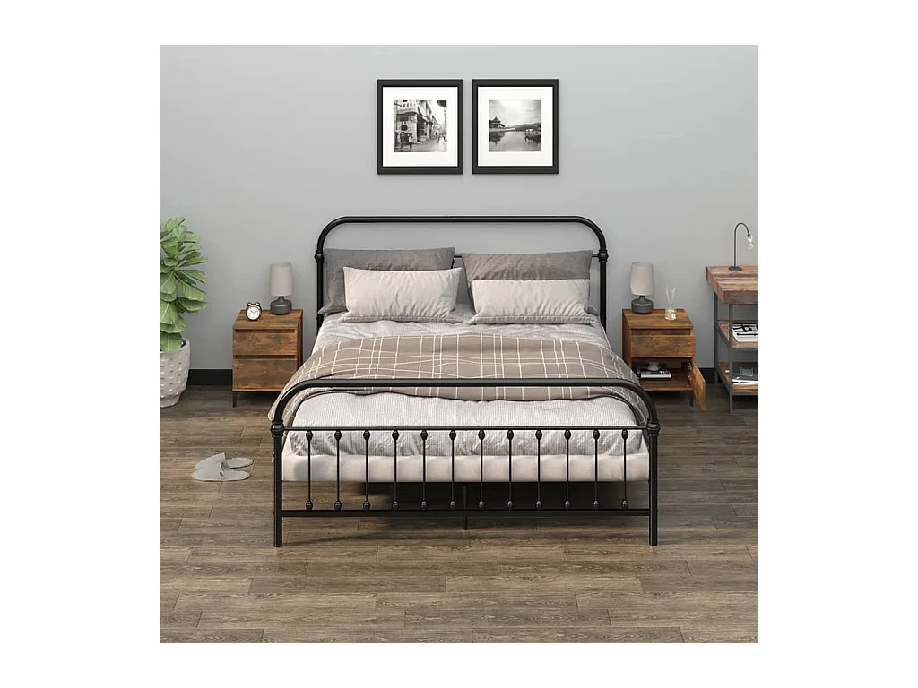 Ramløse  Tables de chevet 2 pcs Chêne fumé 40x35x50 cm