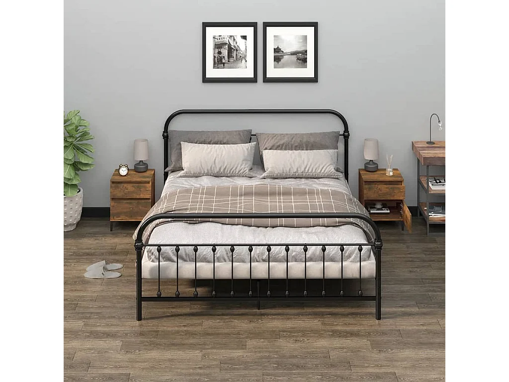 Ramløse  Nachttische 2 Stk. Räuchereiche 40x35x50 cm