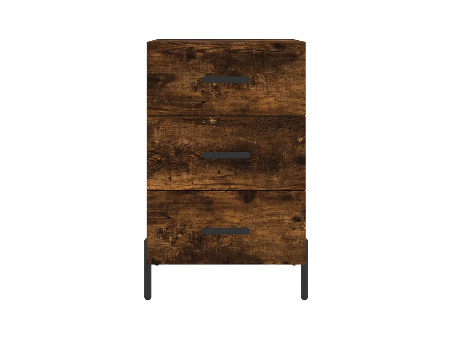 Linne  Table de chevet chêne fumé 40x40x66 cm bois d'ingénierie