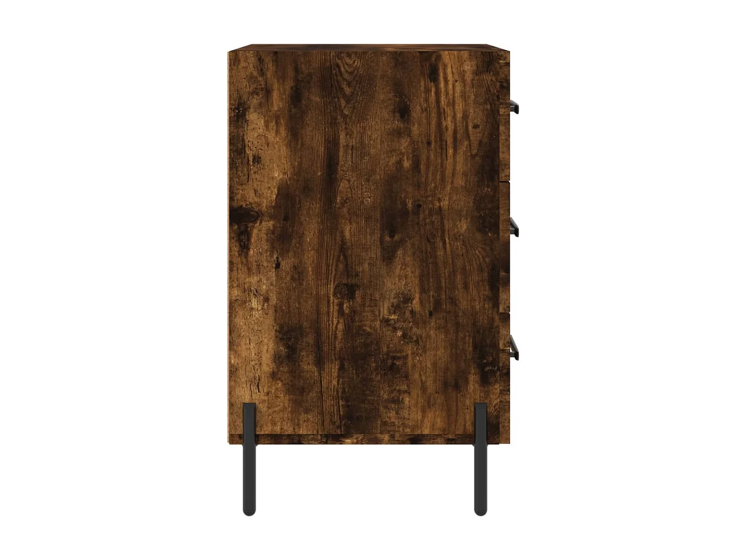 Linne  Table de chevet chêne fumé 40x40x66 cm bois d'ingénierie