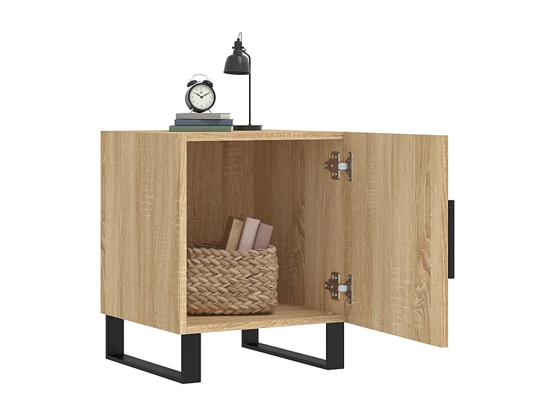 Kuopio  Tables de chevet 2 pcs chêne sonoma 40x40x50 cm bois ingénierie