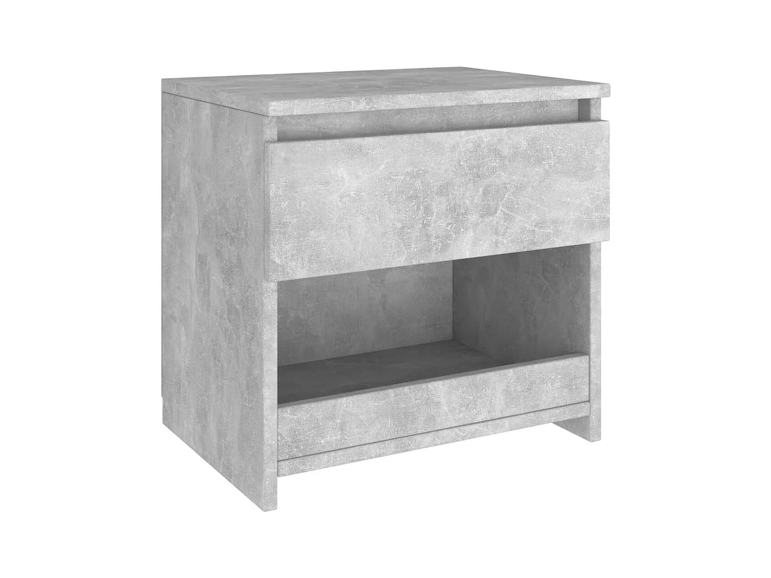 Elle  Tables de chevet 2 pcs Gris béton 40x30x39 cm Aggloméré