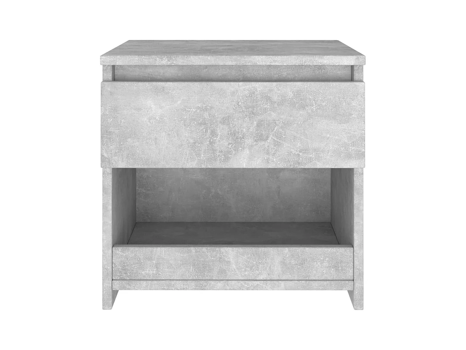 Elle  Tables de chevet 2 pcs Gris béton 40x30x39 cm Aggloméré