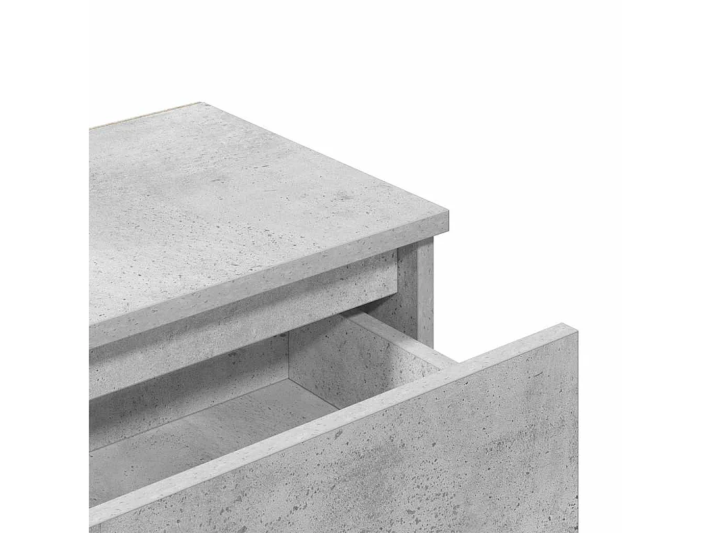 Elle  Tables de chevet 2 pcs Gris béton 40x30x39 cm Aggloméré