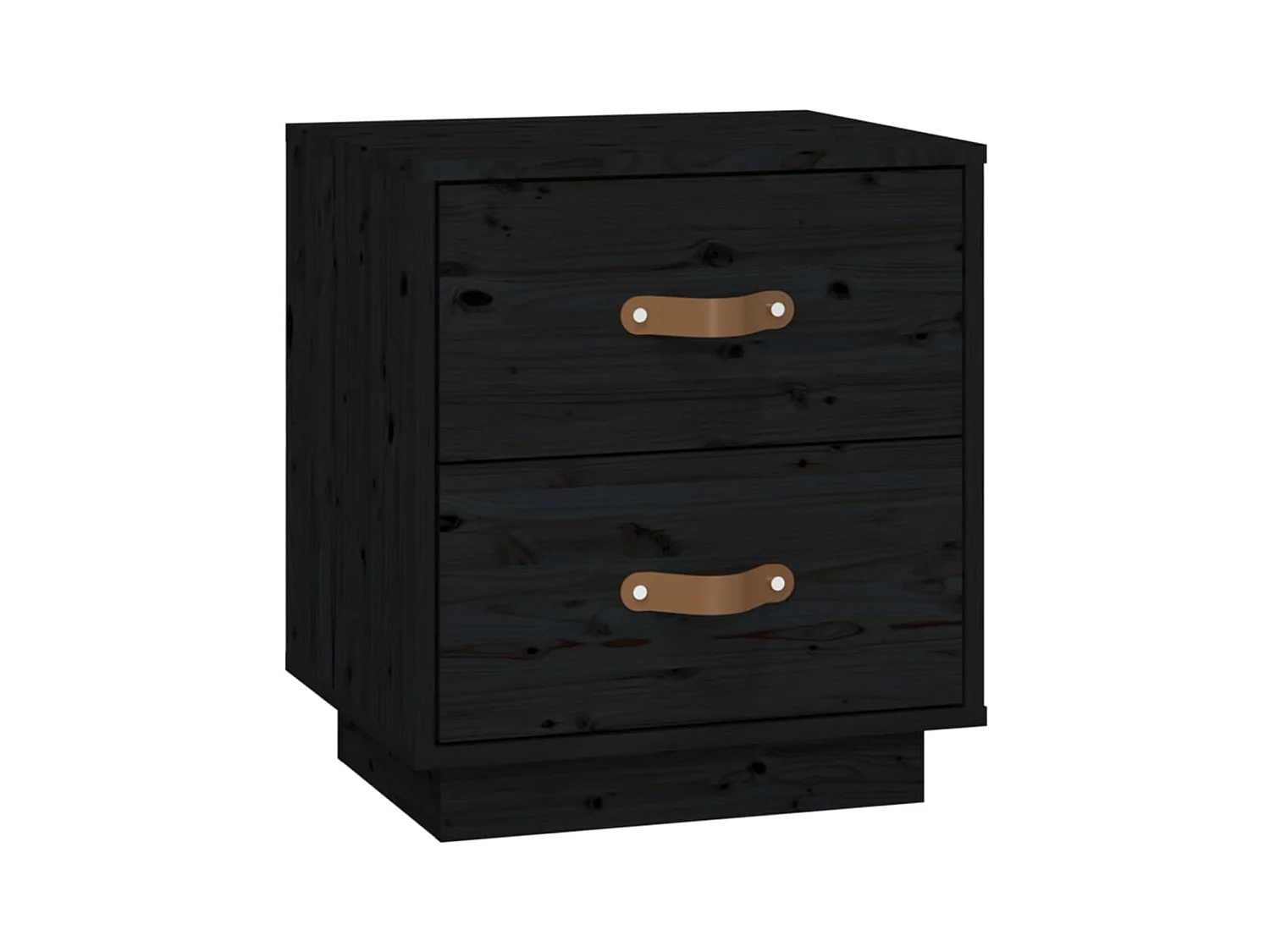 Jean-Marc   Table de chevet Noir 40x34x45 cm Bois de pin massif