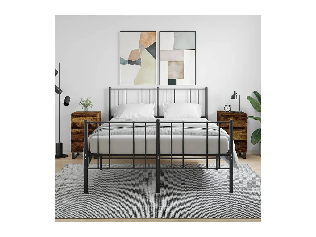 Boxtel  Tables de chevet 2 pcs chêne fumé 40x35x69 cm bois ingénierie