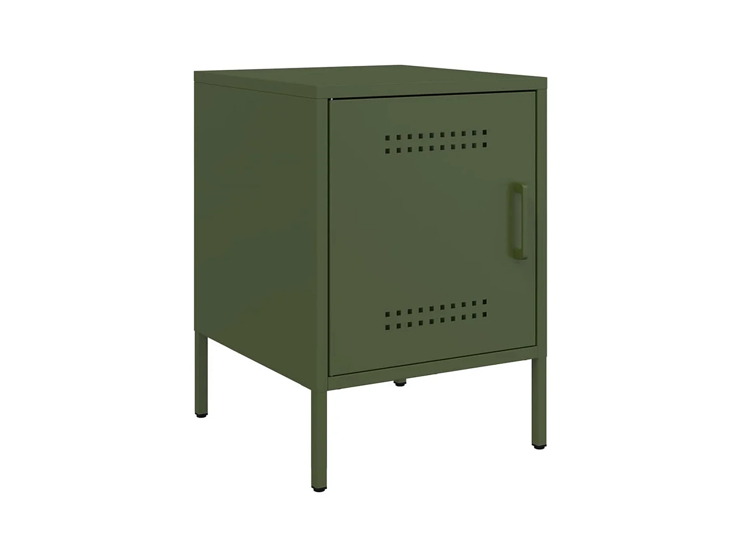 Adam Scott  Tables de chevet 2 pcs vert olive 36x39x50,5 cm acier
