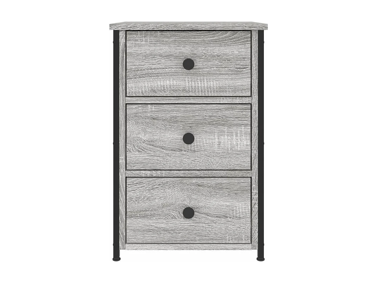 Elorin  Table de chevet sonoma gris 40x36x60 cm bois d'ingénierie