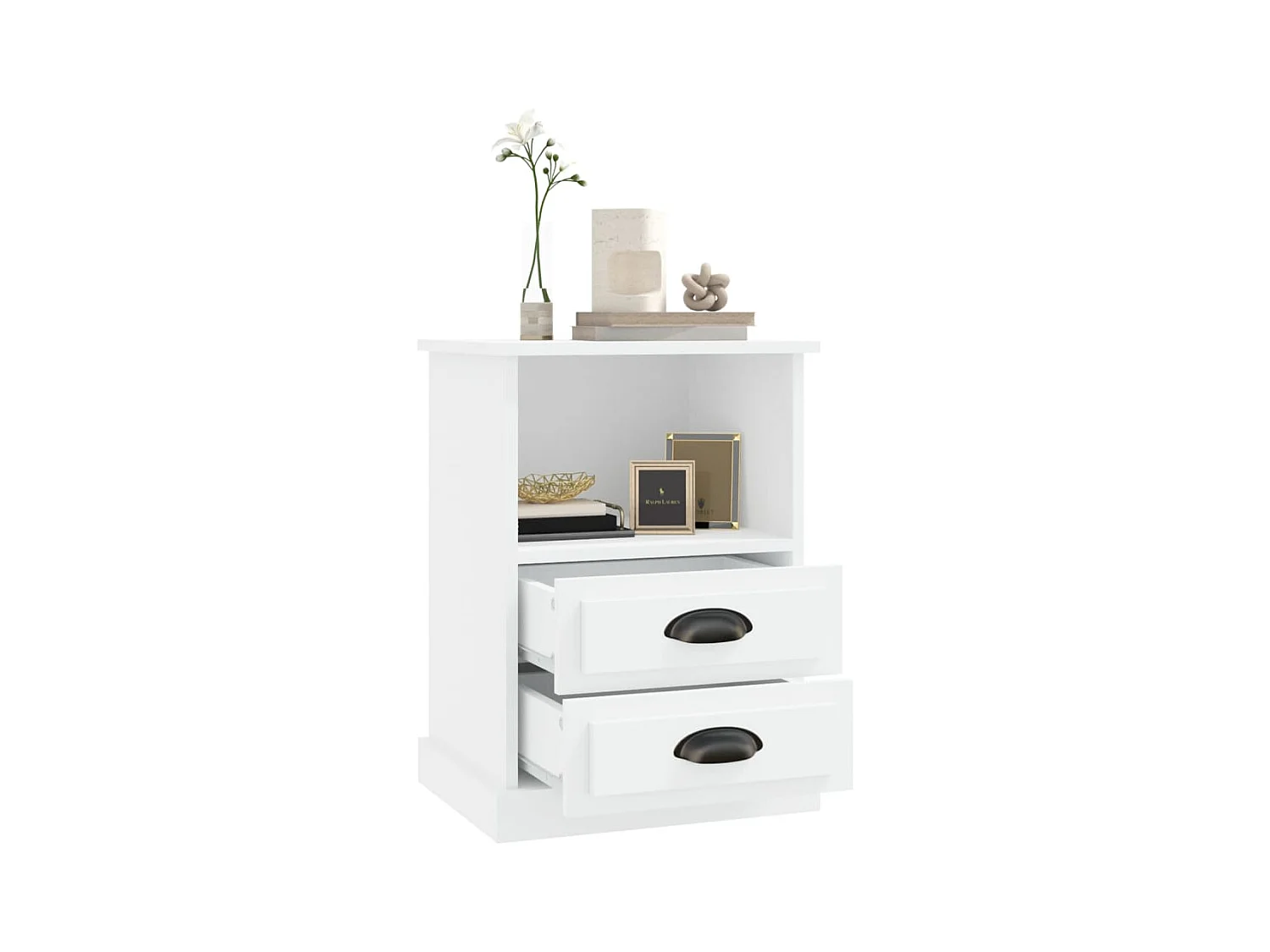 Karly  Tables de chevet 2 pcs blanc 43x36x60 cm