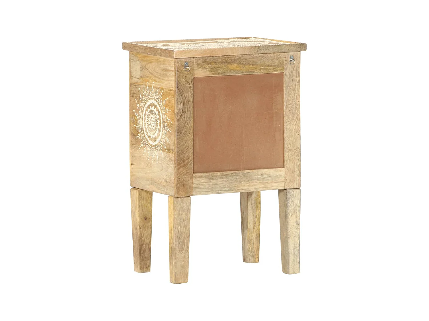 Garden Furniture -  Table de chevet peinte à la main 40x30x60 cm Bois de manguier