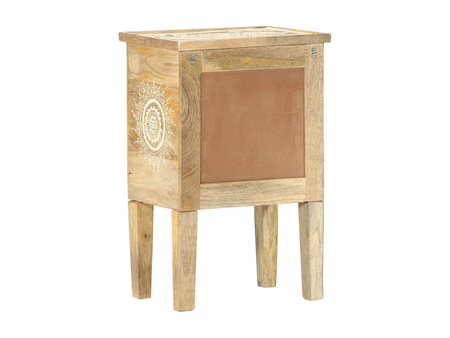 Garden Furniture -  Table de chevet peinte à la main 40x30x60 cm Bois de manguier