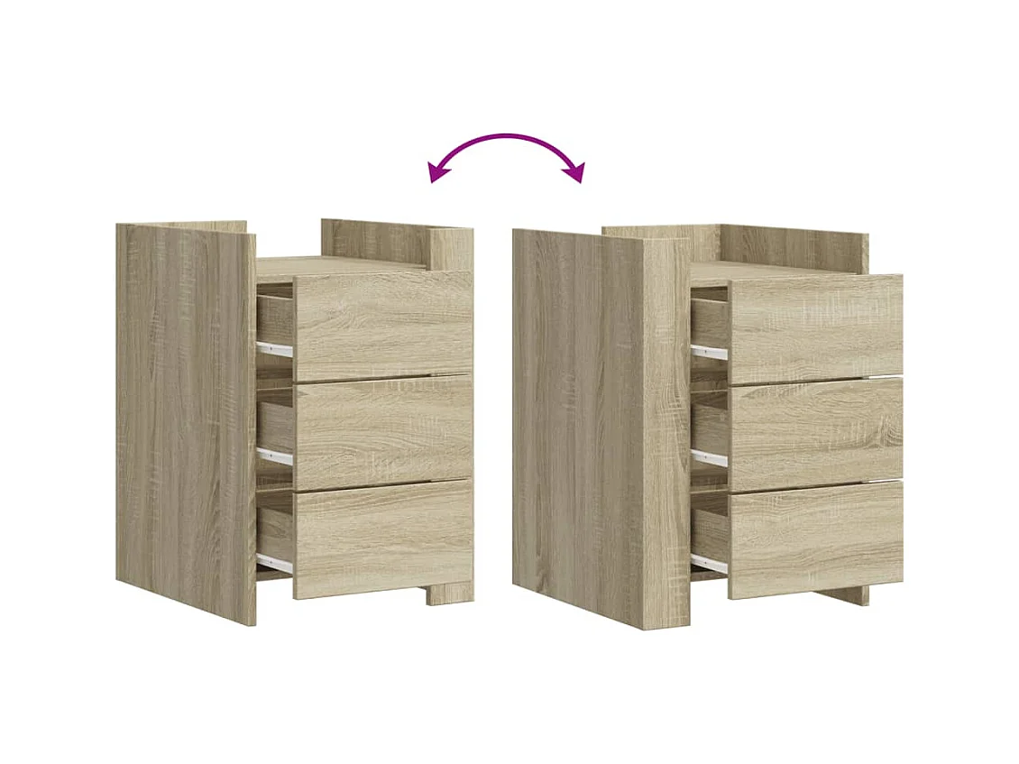 Frysa  Comodino Rovere Sonoma 45x50x65 cm in Legno Multistrato