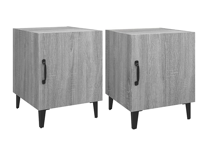 Hondo  Tables de chevet 2 pcs Sonoma gris Bois d'ingénierie