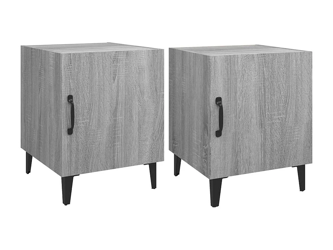 Hondo  Tables de chevet 2 pcs Sonoma gris Bois d'ingénierie