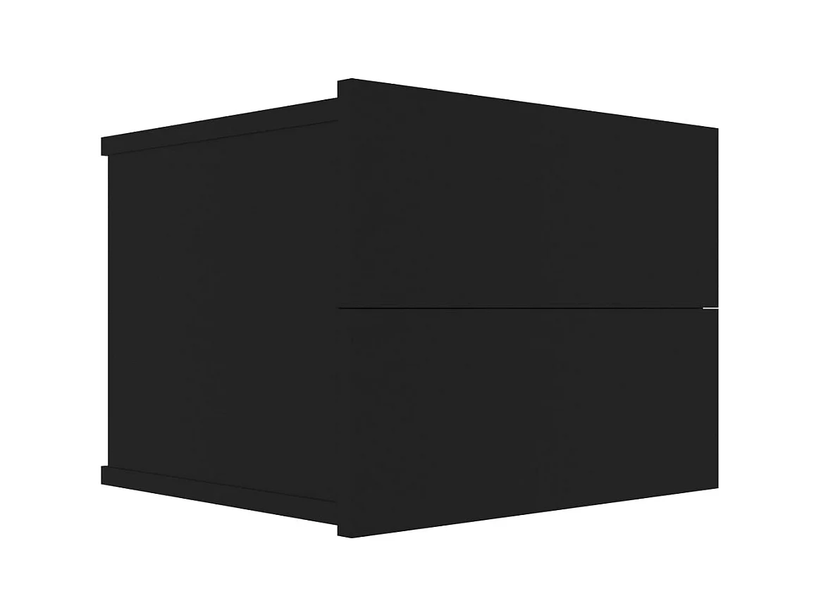 Ylöjärvi  Table de chevet Noir 40x30x30 cm Bois d'ingénierie