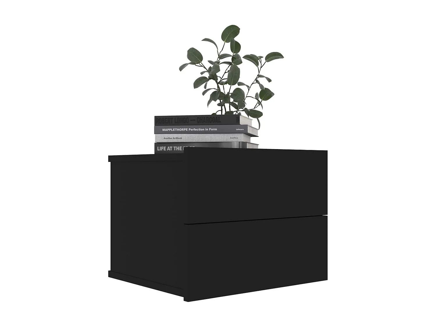 Ylöjärvi  Table de chevet Noir 40x30x30 cm Bois d'ingénierie