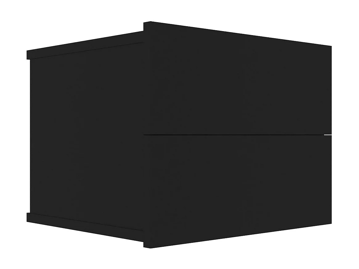 Ylöjärvi  Table de chevet Noir 40x30x30 cm Bois d'ingénierie