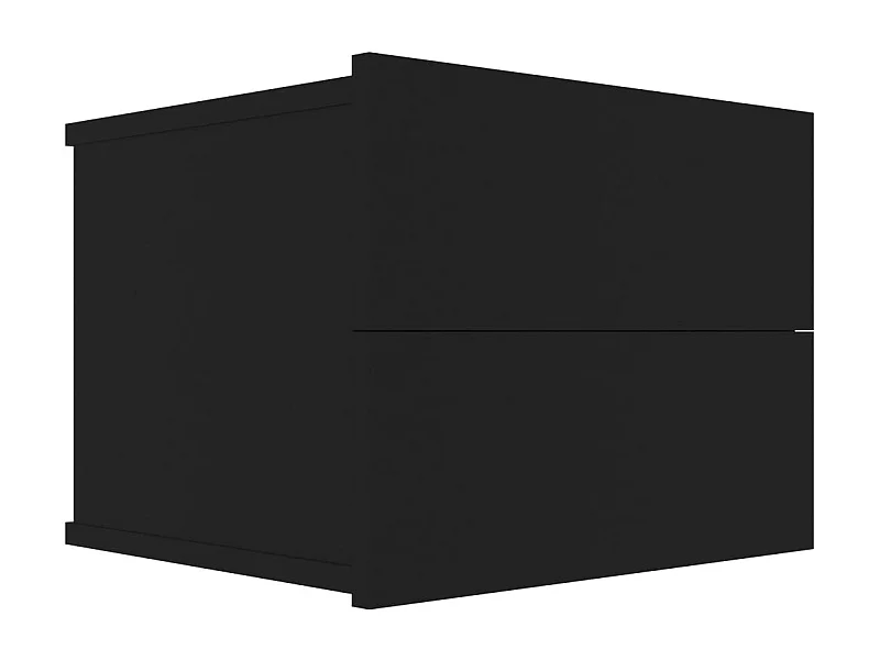 Ylöjärvi  Mesita de noche madera contrachapada negro 40x30x30 cm