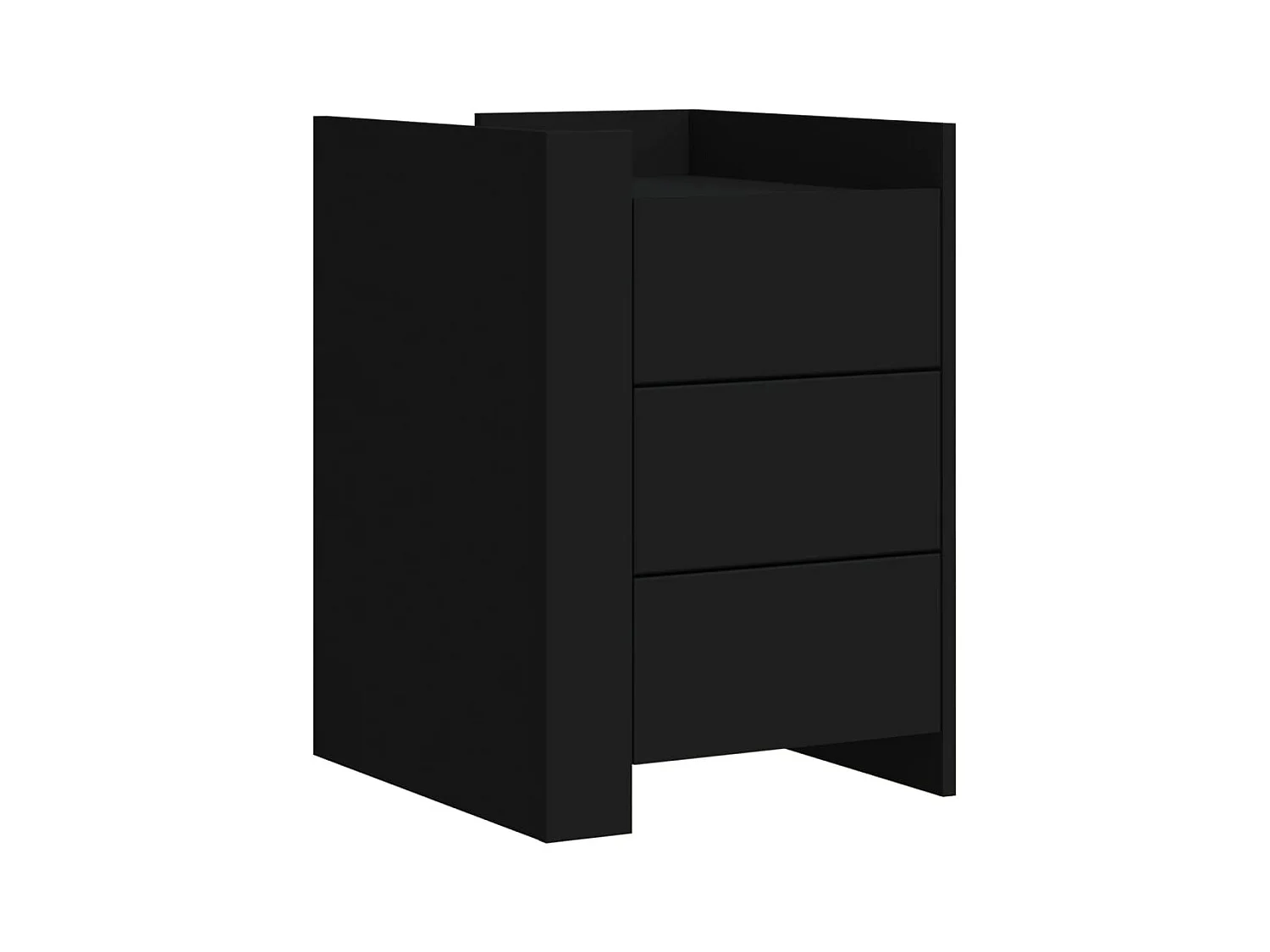 Frysa  Table de chevet noir 45x50x65 cm bois d’ingénierie