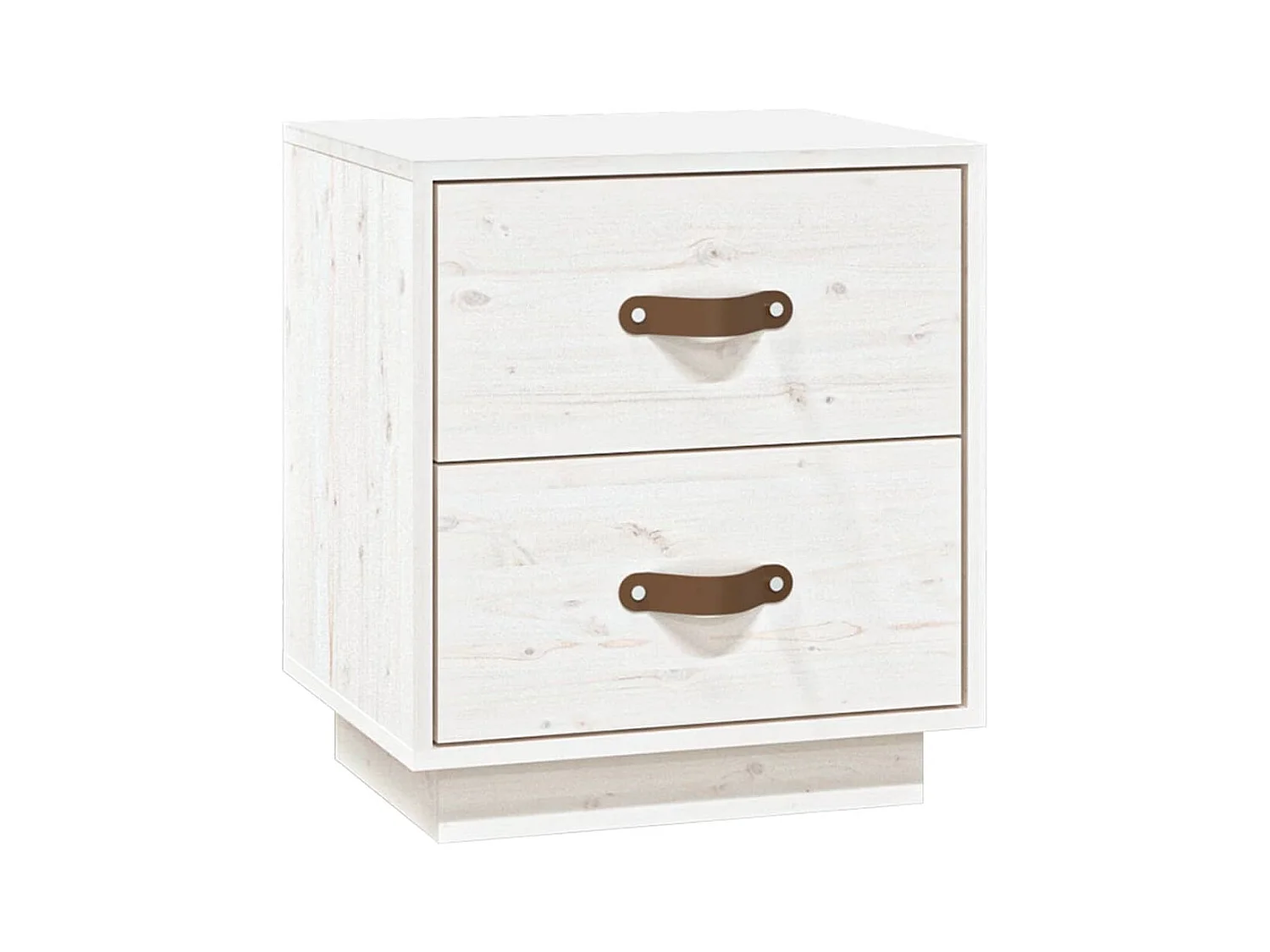 Jean-Marc   Tables de chevet 2 pcs Blanc 40x34x45 cm Bois de pin massif