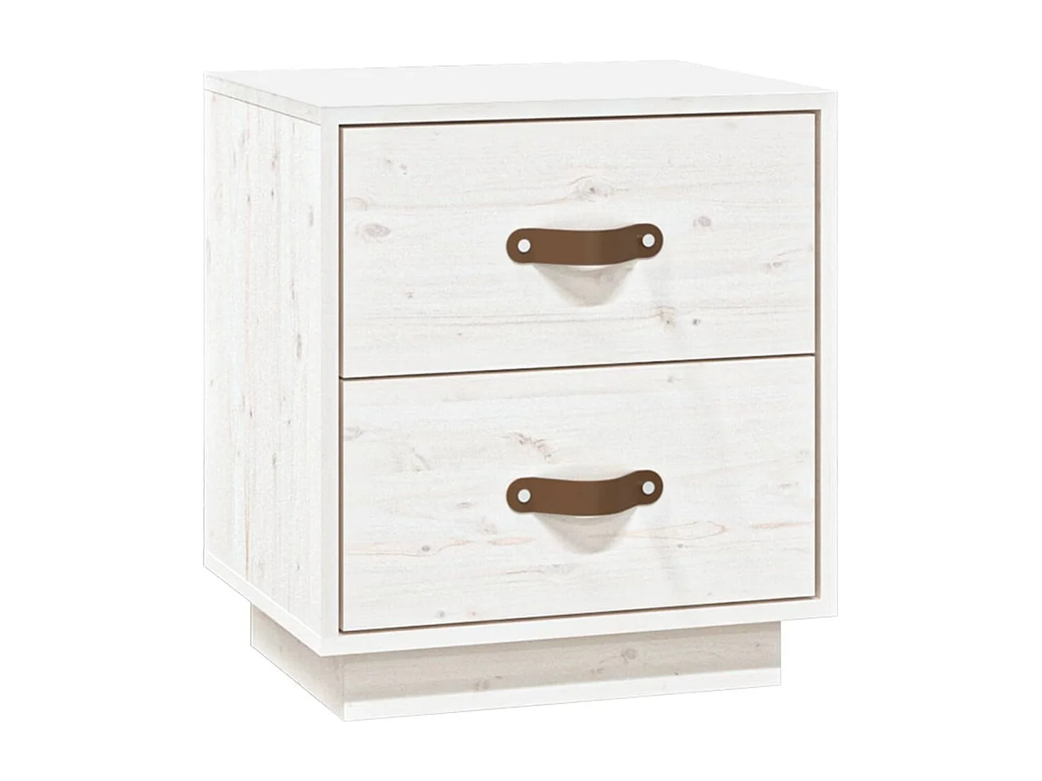 Jean-Marc   Tables de chevet 2 pcs Blanc 40x34x45 cm Bois de pin massif