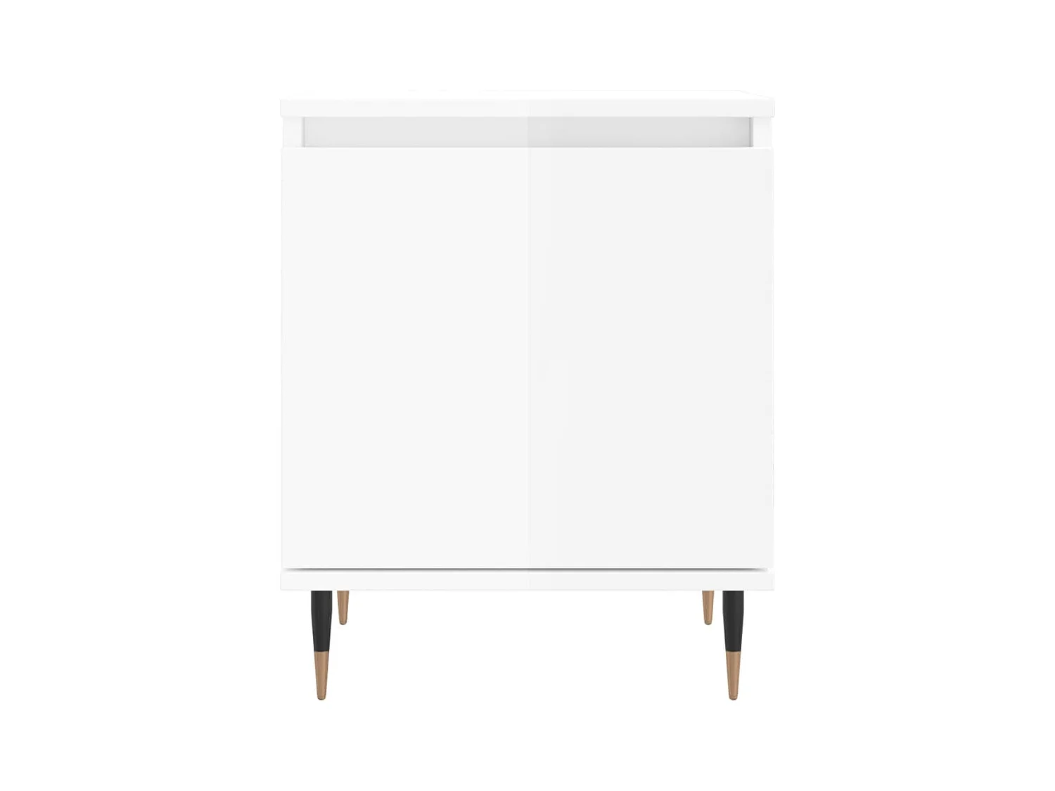 Felina  Table de chevet blanc brillant 40x30x50 cm bois d’ingénierie