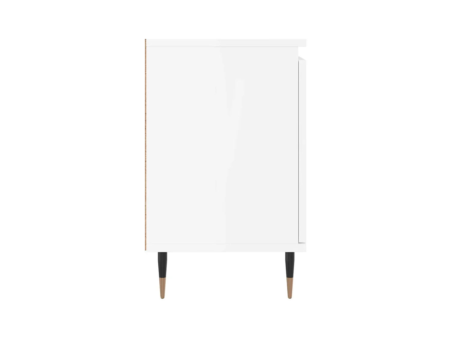 Felina  Table de chevet blanc brillant 40x30x50 cm bois d’ingénierie