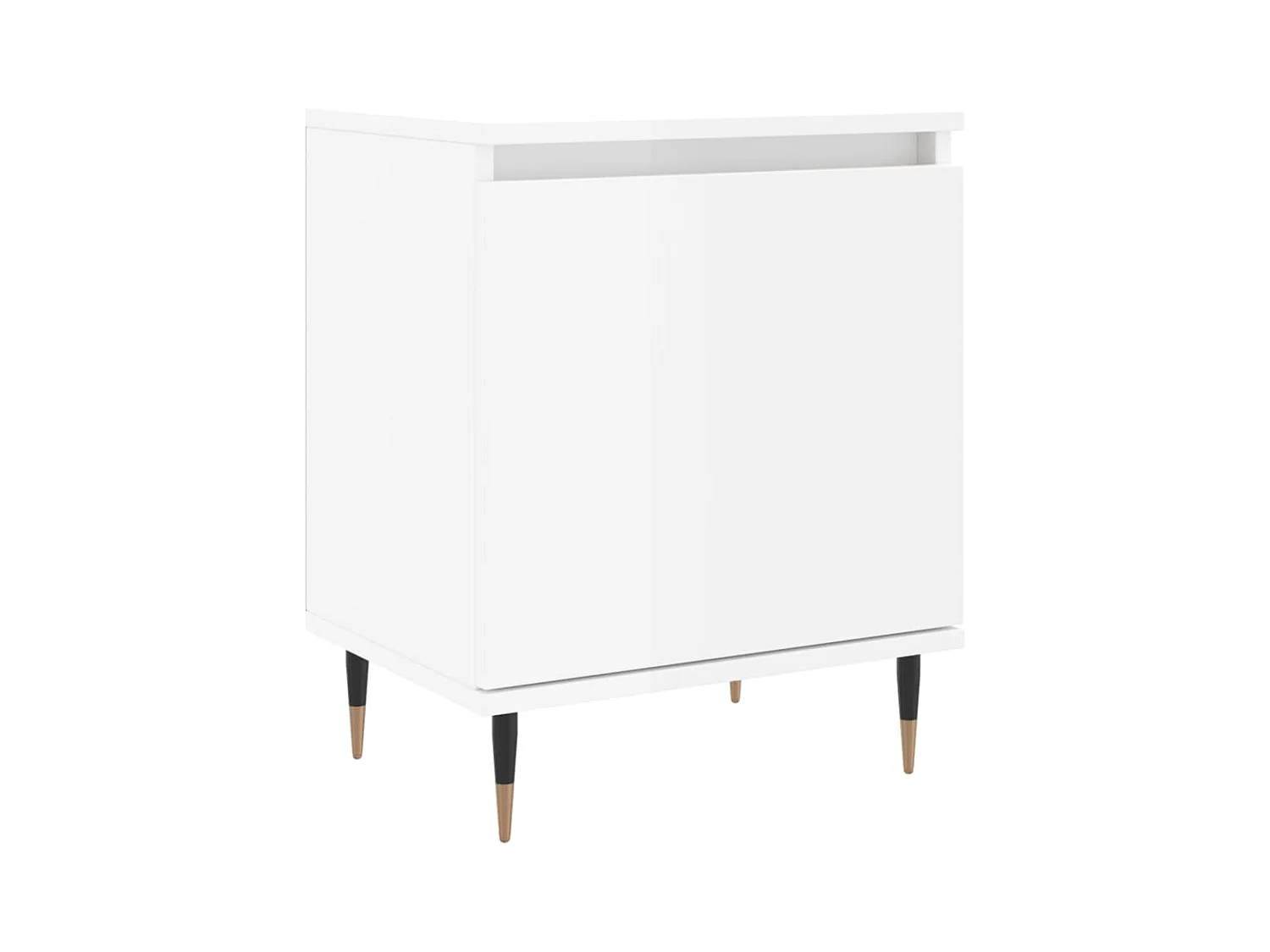Felina  Table de chevet blanc brillant 40x30x50 cm bois d’ingénierie