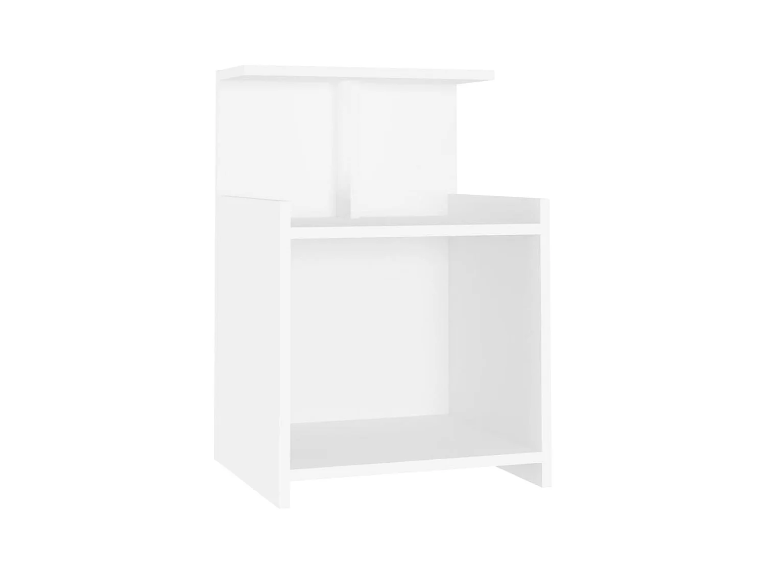 Chad  Table de chevet Blanc 40x35x60 cm Aggloméré