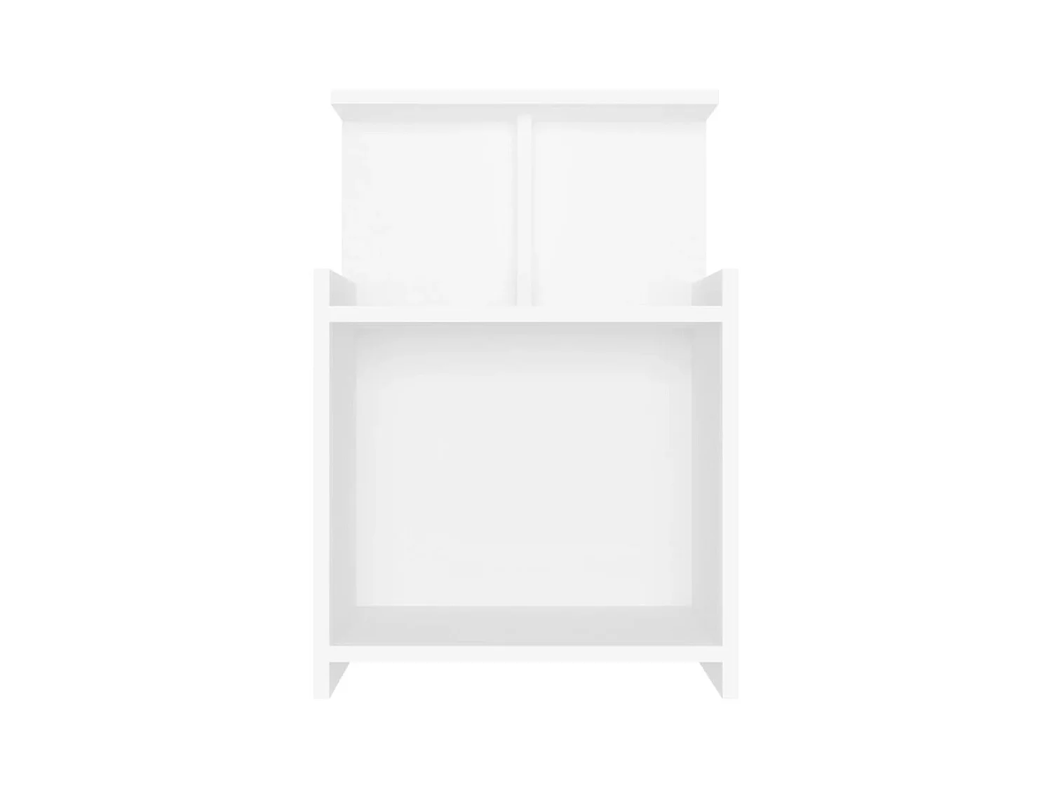 Chad  Table de chevet Blanc 40x35x60 cm Aggloméré