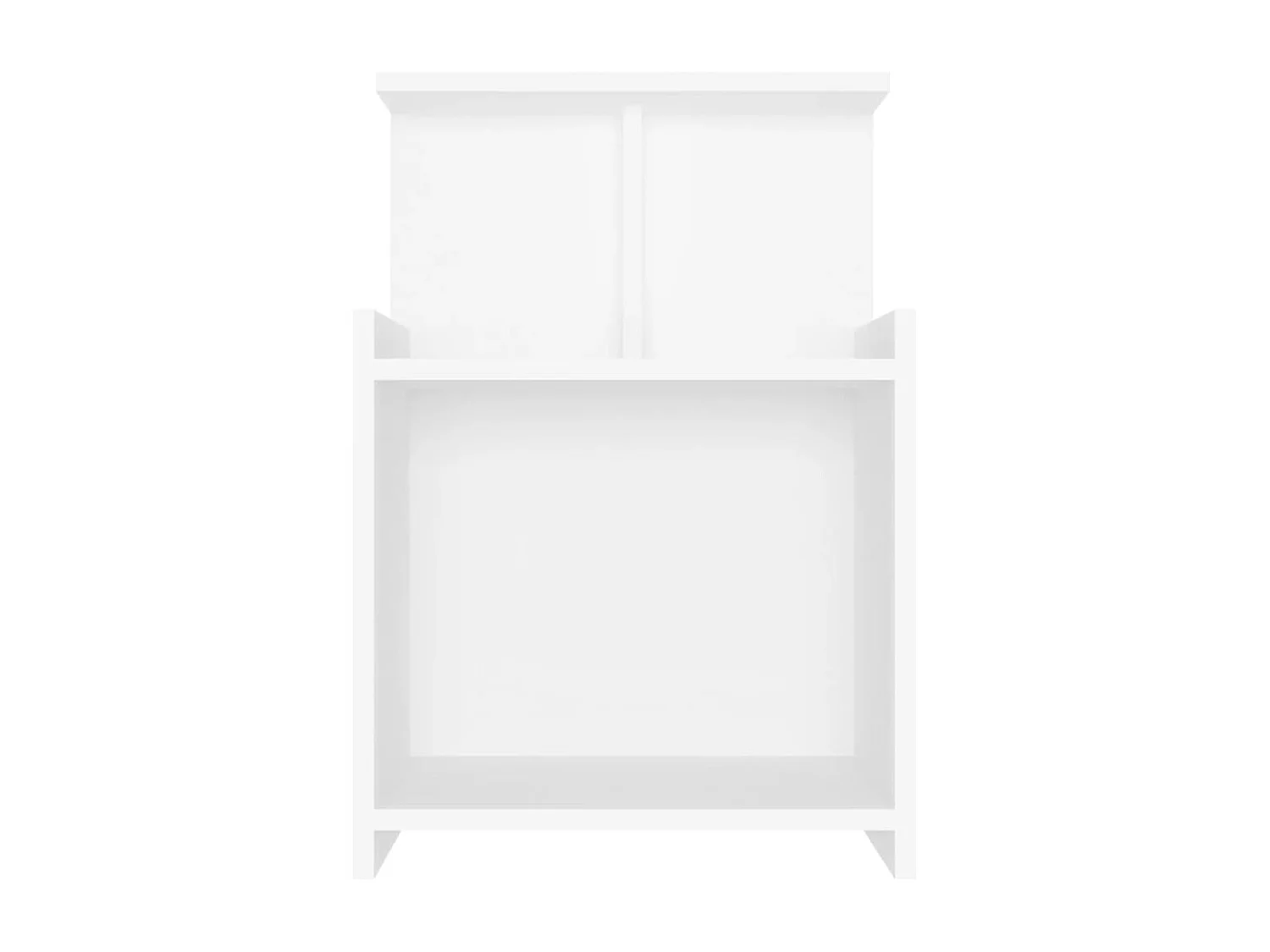 Chad  Table de chevet Blanc 40x35x60 cm Aggloméré