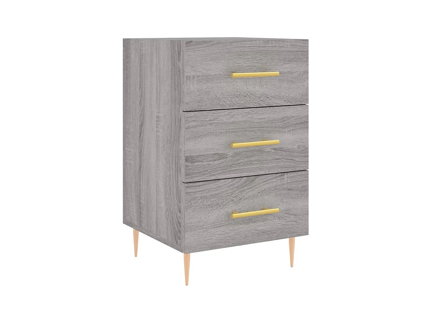 Sophie-Pauline  Table de chevet sonoma gris 40x40x66 cm bois d'ingénierie