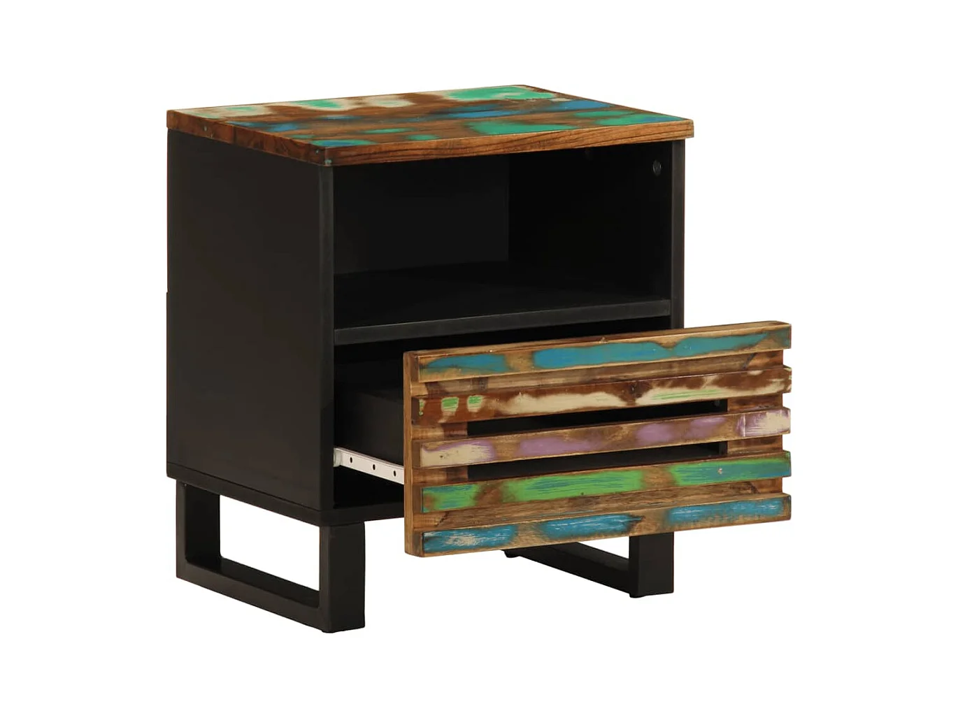 Murdin  Table de chevet 40x34x46 cm bois massif de récupération