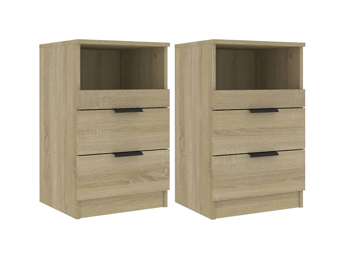 Damien  Tables de chevet 2 pcs Chêne Sonoma Bois d'ingénierie