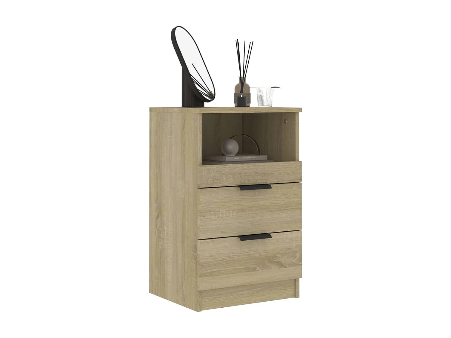 Damien  Tables de chevet 2 pcs Chêne Sonoma Bois d'ingénierie