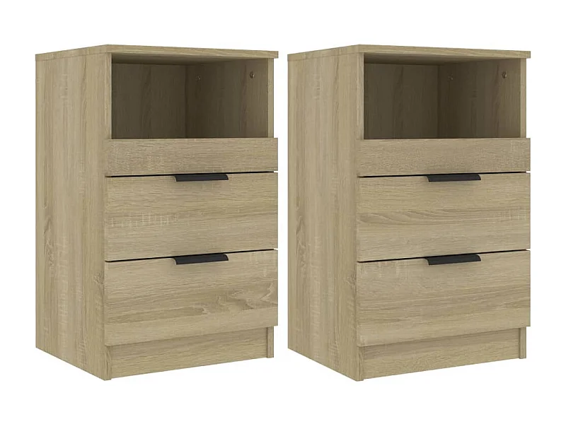 Damien  Tables de chevet 2 pcs Chêne Sonoma Bois d'ingénierie