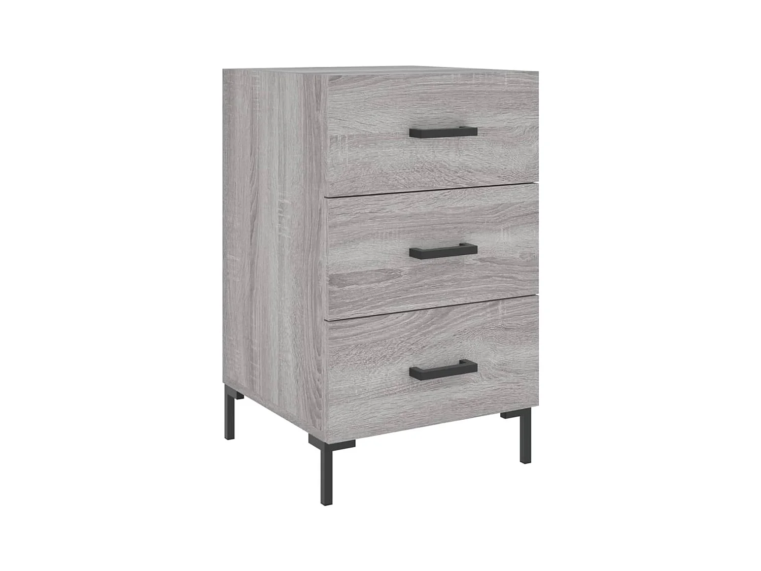 Mireya  Table de chevet sonoma gris 40x40x66 cm bois d'ingénierie