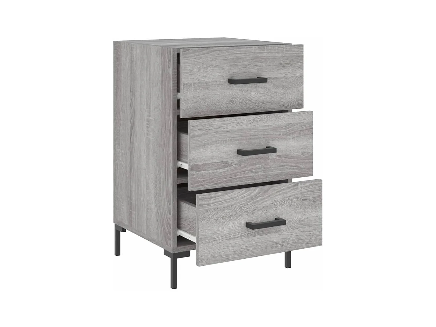 Mireya  Table de chevet sonoma gris 40x40x66 cm bois d'ingénierie