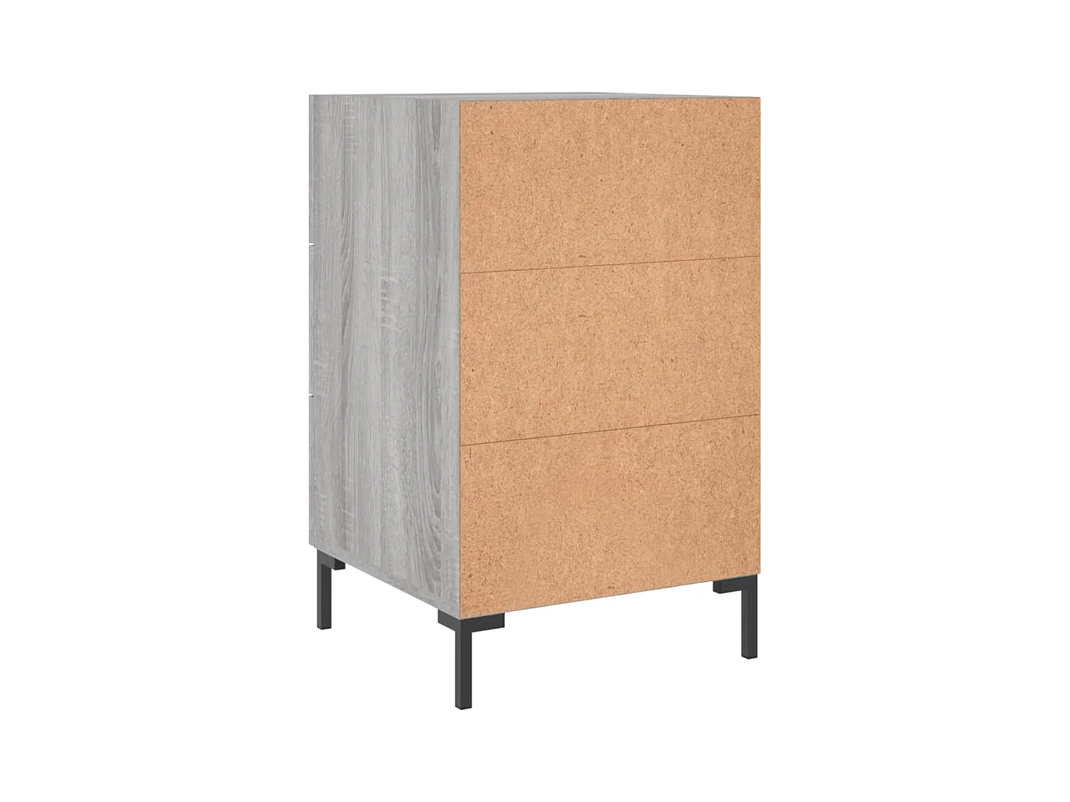 Mireya  Table de chevet sonoma gris 40x40x66 cm bois d'ingénierie