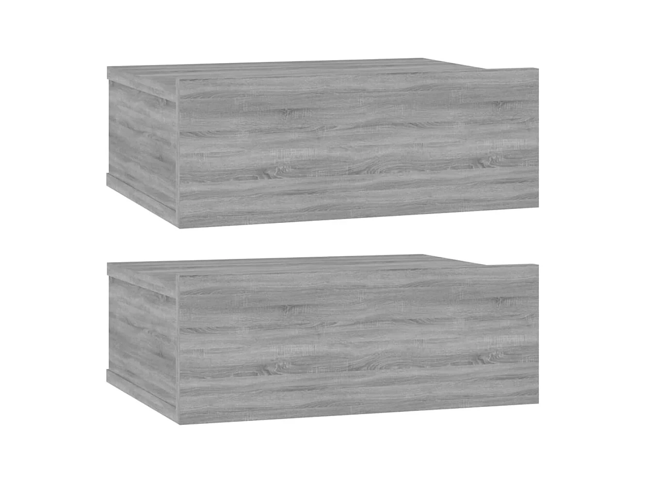 Stanford  Tables de chevet flottantes 2 pcs Sonoma gris 40x30x15 cm