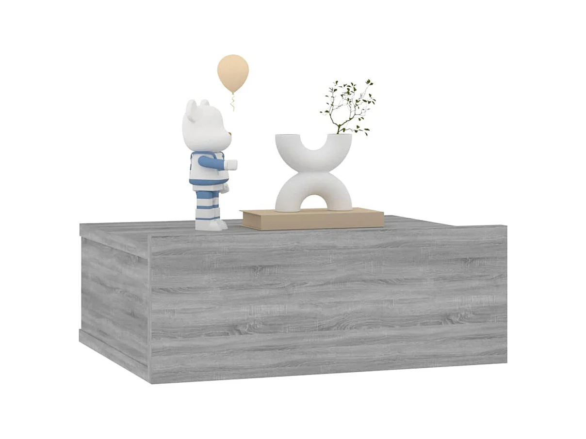 Stanford  Tables de chevet flottantes 2 pcs Sonoma gris 40x30x15 cm