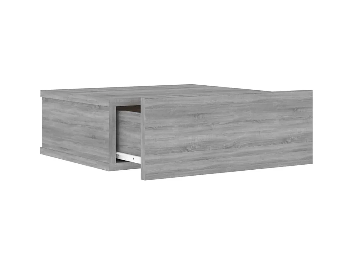 Stanford  Tables de chevet flottantes 2 pcs Sonoma gris 40x30x15 cm
