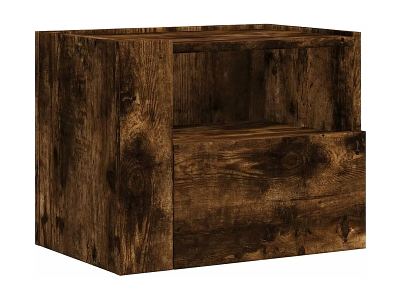 Sun City Center  Table de chevet murale chêne fumé 45x30x35 cm